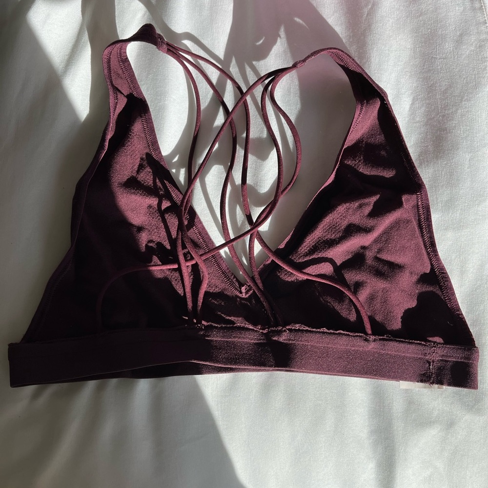 Lululemon bralette maroon straps back